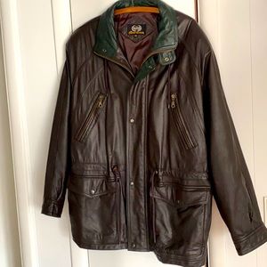 Vintage Aberdeen Men’s Brown Leather Jacket Size Medium